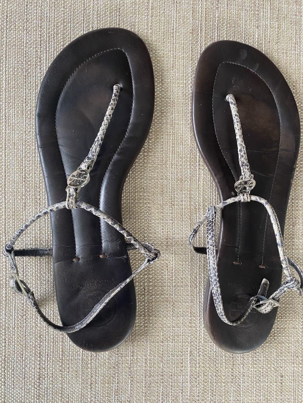 TORY BURCH Genuine Leather sandals Made in Brazil 10M